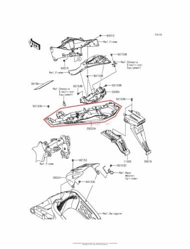 NEW OEM KAWASAKI NINJA ZX-6R REAR FENDER FAIRING BLACK - Imagem 1 de 1