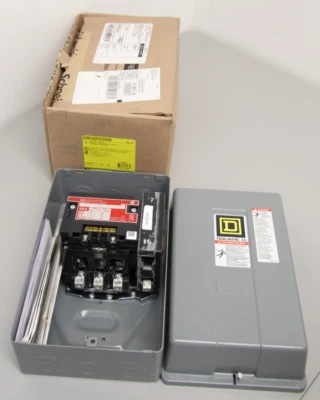 Brand New Square D 8903SPG3V02 60Amp Lighting Contactor In Gray Enclosure - Image 1 of 4