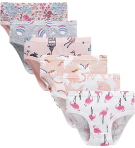 Slenily Little Girls' Soft Cotton Underwear Breathable and Comfortable (6 Pack) - Picture 1 of 9
