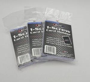 (3-Pack) BCW 1-Screw Screwdown Trading Card Holder Extra Thick 120pt Recessed - Picture 1 of 3