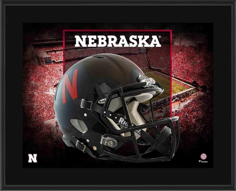 Nebraska Cornhuskers 10.5x13 Black Alternate Helmet Plaque Cover