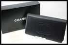 Chanel A48651 Portefeuille Long À Deux Volets En Peau De Caviar Noir 0315Mm