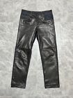 PRADA 2009 Leather × Denim Docking Jeans Pants Size30