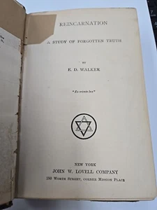 Reincarnation, A Study Of Forgotton Truth by E.D. Walker - 1888 - Imagen 1 de 7