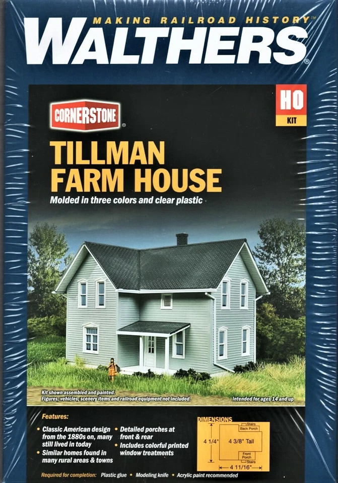 HO Scale Walthers Cornerstone 933-3789 Tillman Farm House Building Kit - Image 1 of 1