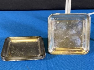 5- VTG Ray Silver Co Butter Pats 2.75" Possibly Sterling 230 grams Lt#18 - Imagen 1 de 17