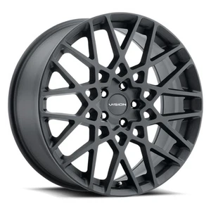 Vision 474 Recoil 20x8.5 5x114.3 35 Satin Black Wheels(4) 73.1 20" inch Rims - Picture 1 of 3