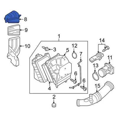 For Audi RS4 2007-2008 Audi 8E0129617D Engine Air Intake Hose Foto 1 de 4
