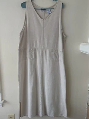 Vestido de Colección Erika & Co Talla Grande Lino Mezcla de Algodón Cuello en V Bolsillos... Foto 1 de 4