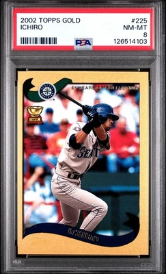 Ichiro Suzuki 2002 Topps Gold Rookie/2002 PSA 8 casi nuevo-como nuevo #225 Copa Seattle Mariners Foto 1 de 2