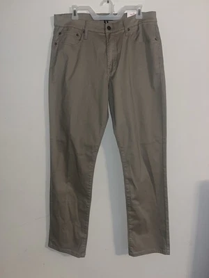 Lucky Brand 410 Men’s Size 34x32 Athletic Straight Stretch 5 Pocket Beige Pants - Image 1 of 4