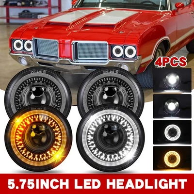 Faros LED DRL redondos Gradiant Halo 5 3/4" 5,75 para 442 98 F85 Cutlass 4 piezas Foto 1 de 4
