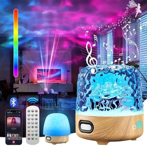 Luminorthe Cube Lamp, 9 Colors Northern Lights Projector, Ocean Wave Projecto... - Picture 1 of 7