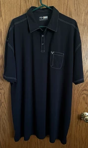 Callaway Black Golf Polo Shirt Short Sleeves Opti-Dri Men's Size 3XLT - Picture 1 of 8