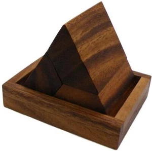 3 Stück Pyramide mit Sockel - Holzpuzzle - Bild 1 von 3