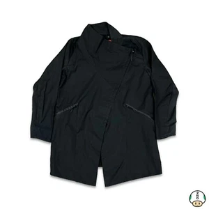 Nike Sportswear Jacket Mens Medium Swoosh Black Cross Zip Outdoor Windbreaker - Picture 1 of 6