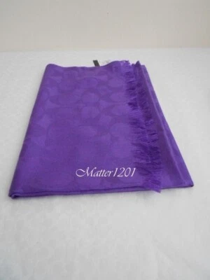 Envoltura Coach F86011 Signature púrpura nueva con etiquetas Foto 1 de 4