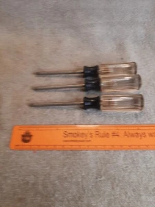 Craftsman USA 3pc Lot TORX Screwdriver  Clear /Black- 41475, 41474, 41473 "WF" - Picture 1 of 4