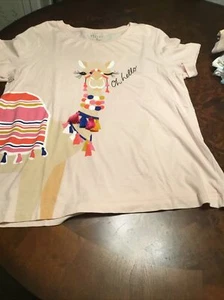 KATE SPADE OH HELLO CAMEL T SHIRT SPICE THINGS UP SIZE Medium NWOT - Picture 1 of 6