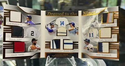 2023 Leaf History Book Dressed to the Nines - Game Used - JETER RODRIGUEZ RIPKEN - Image 1 of 4