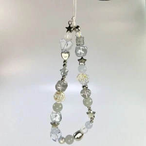 Charm Beaded Phone Chain Y2K Wrist Short Rope Bag Phone Accessories - Photo 1/8