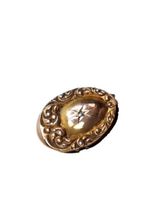 Antiguo ORO AMARILLO 14k Pequeño CORCHE DE CORBATA TACHUELA Art Noveau - Imagen 1 de 9