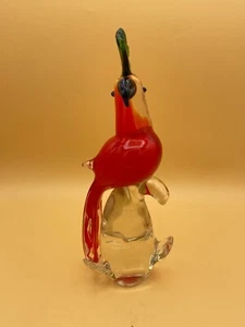 (90a) Hand Blown Murano style Glass multicolor tropical Bird/Parrot/Cockatoo - Picture 1 of 6
