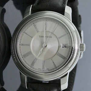Tiffany & Co. Stainless Steel Roman Numeral Atlas Mark Round Automatic Men Watch - Picture 1 of 8
