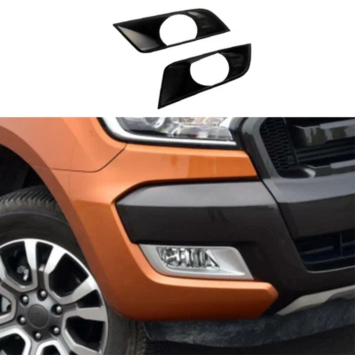 2 PIEZAS Cubierta Negra Mate 2015-2021 Ajuste para Ford Ranger Faro Antiniebla Delantero Foto 1 de 4