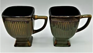 Pair California Pantry square coffee mug Classic Ceramics. Coffee cup. 2007 FINE - Picture 1 of 6