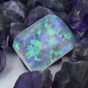 Multi-Color Opal Emerald Shape Cut Natural 16.30 Ct CERTIFIED Loose Gemstone