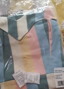 Collectif Kiana Tea Rainbow Stripe 50s Rockabilly Retro Vtg Pencil Dress BNWT 12 - Picture 1 of 2