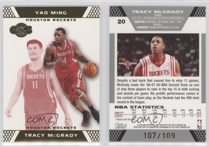 2007-08 Topps Co-Signers Gold Red /109 Tracy McGrady Yao Ming #20.1 HOF