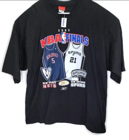 NBA Finals T Shirt 2003 New Jersey Nets San Antonio Spurs Jason Kidd Tim Duncan Cover