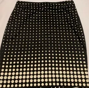 Neu mit Etikett J Crew gepunkteter Rock schwarz & cremefarben - Größe 8 - Bild 1 von 6