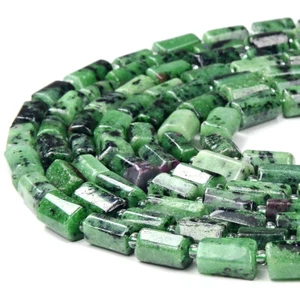 Piedra preciosa Ruby Zoisite 12X8MM cilindro facetado tubo redondo cuentas sueltas (D464) - Imagen 1 de 3