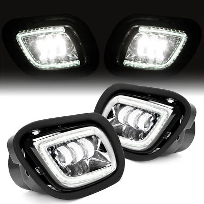 Pair For Freightliner Cascadia 08-17 Clear Lens Projector LED Fog Lights LH+RH - Image 1 of 4