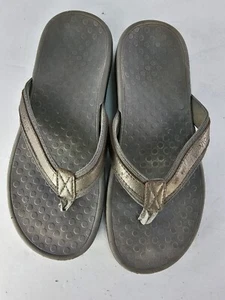 Vionic Tide 2 Thongs Orthaheel Technology Sz 6 Silver Metallic - Picture 1 of 6