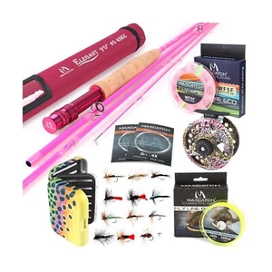 Maxcatch Women's Elegant Pink Fly Fishing Rod: 2/5-weight with Rod Tube - Picture 1 of 6