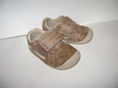 ZAPATOS STRIDE RITE SKIP BEBÉ NIÑO talla 3 M CUERO MARRÓN MUY LINDOS Foto 1 de 4