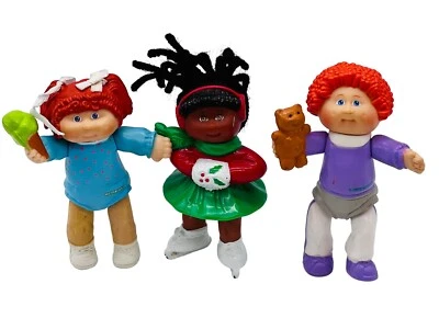 Cabbage Patch Kids Doll Mini Figures PVC Figurines Lot of 3 Skater Ice Cream - Image 1 of 4