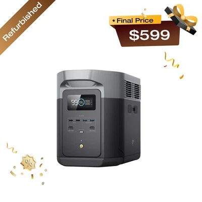 EcoFlow DELTA 2 Max 2048Wh Portable Power Station  LFP, Certified Refurbished - Image 1 of 4