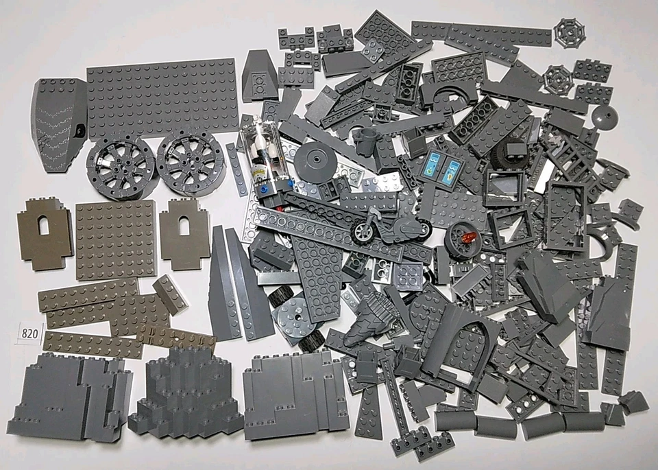 Lego 200 ladrillos gris azulado oscuro Murp 23996 6082 castillo panel de roca 4444 820 Foto 1 de 4