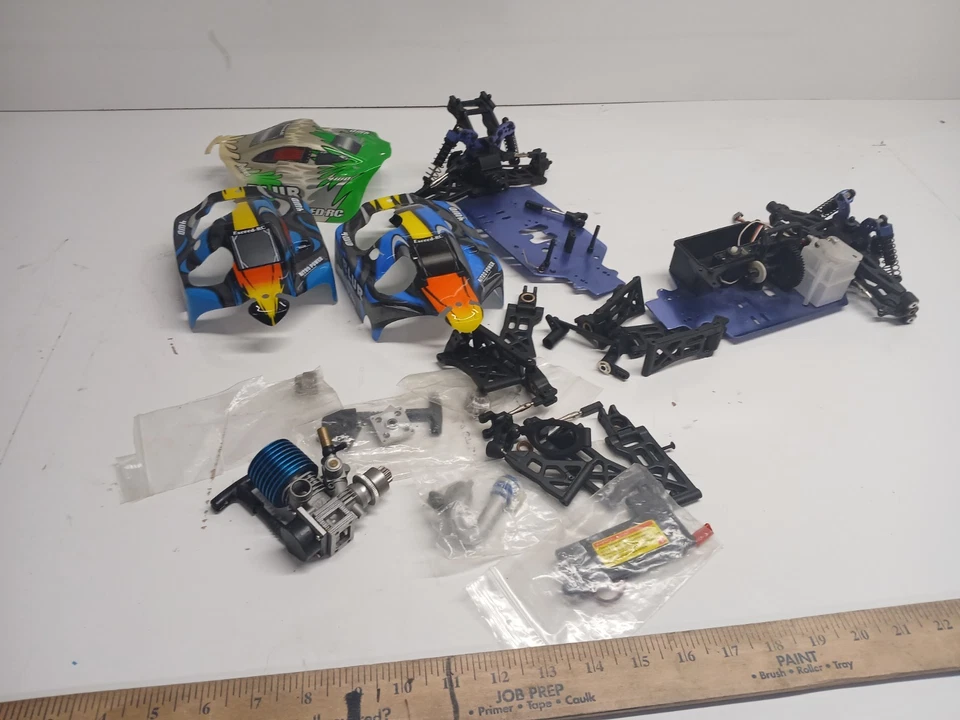 Exceed HSP RC 1/16 nitro 4WD Buggy Rare Parts or Repair - Image 1 of 4