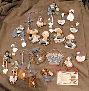 KURT ADLER 1986-87 - 88 -MOUSE CHICKEN GOOSE KITCHEN CHRISTMAS ORNAMENTS 21 PCS - Picture 1 of 8