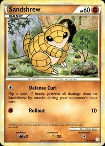 Pokemon Sandshrew HeartGold SoulSilver 79/123 Light Play LP+ or Better - Picture 1 of 2