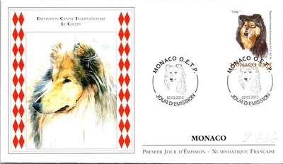 Monaco SC# 2666 FDC 2012 Collie Dog Show - A03534 - Image 1 of 2