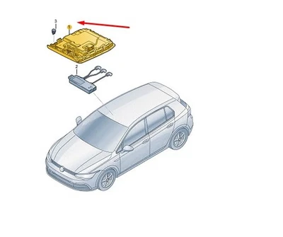 SEAT LEON MK4 Bedienfeld mit LED-/Leseleuchte 5H0959561CJTJA NEU ORIGINAL - Image 1 of 2