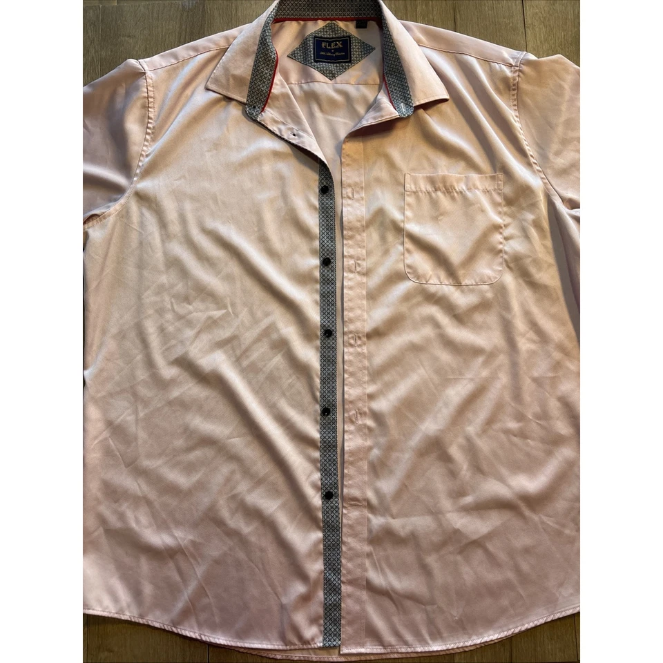 Flex Men’s Luxury Collection Button Up Polo Shirt, 2XL Tall - Image 1 of 4
