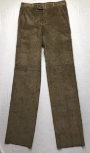 NUEVO CON ETIQUETAS BERLE Pantalón de Pana Hombres 33R (sin Camisa) Marrón Jengibre Duca Visconti Italia Tela - Imagen 1 de 16